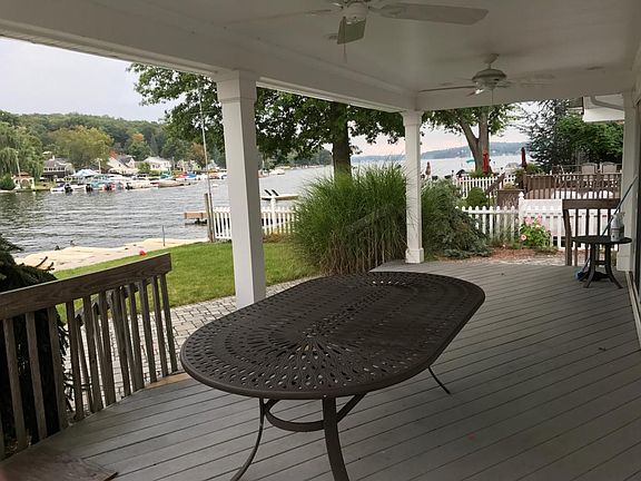Lake side covered porch