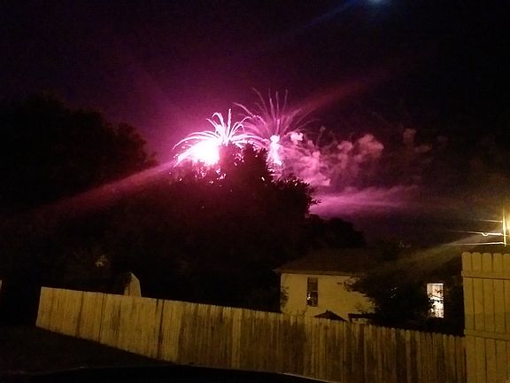 Ashland fireworks, back deck