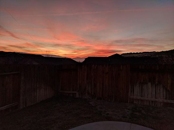 Sunset views from kitchen sink