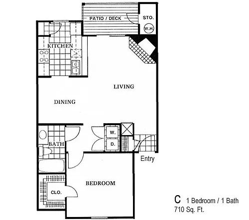 Floor plan One Bedroom