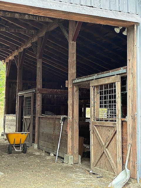 Stalls inside barn