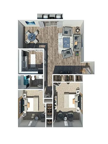 Floor plan 2 Bedroom 2 Bath