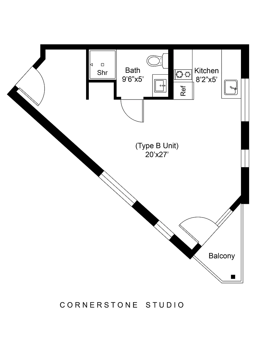 Floor plan Cornerstone Studio