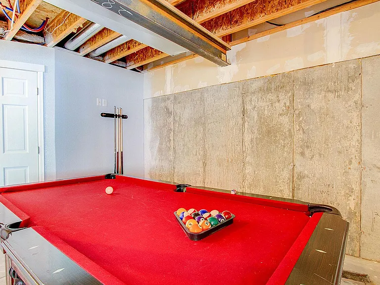Pool table in the basement!