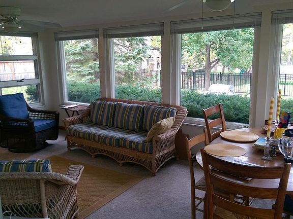 Florida room used as informal dining room