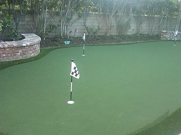 5 hole putting green in back