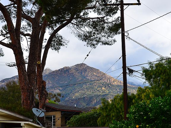 Mountain view from back yard