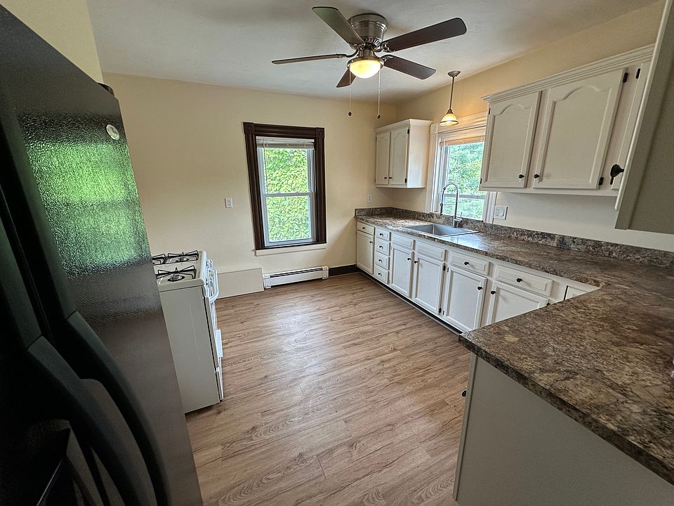 Gas range, double windows, and great prep space.