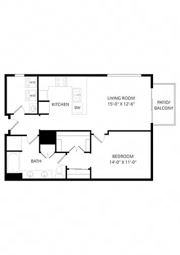 Floor plan B22 1X1