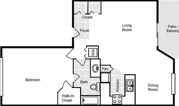 Carrol | 1 Bedroom | 1 Bath | 670 SF Carrol | 1 Bedroom | 1 Bath | 670 SF