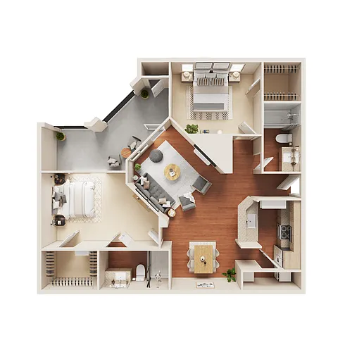 Floor plan Two Bedroom B2