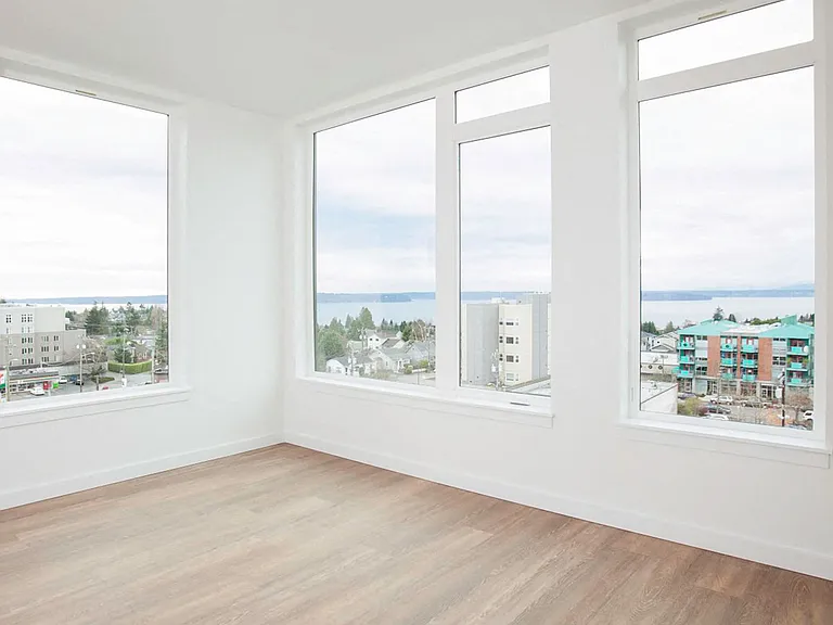 Puget Sound, Olympic and Cascade Mountains and Downtown Seattle Views