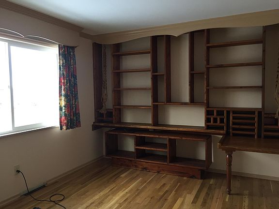 living room with newly refinished oak floor