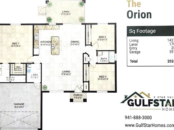 Orient yourself inside the home with the builder's floor plan.