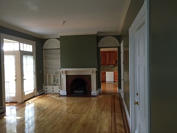 Living room with fireplace