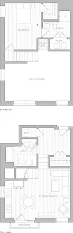 Floor plan One Bedroom with Flex