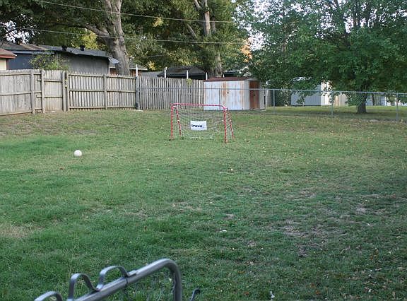 Fully fenced backyard