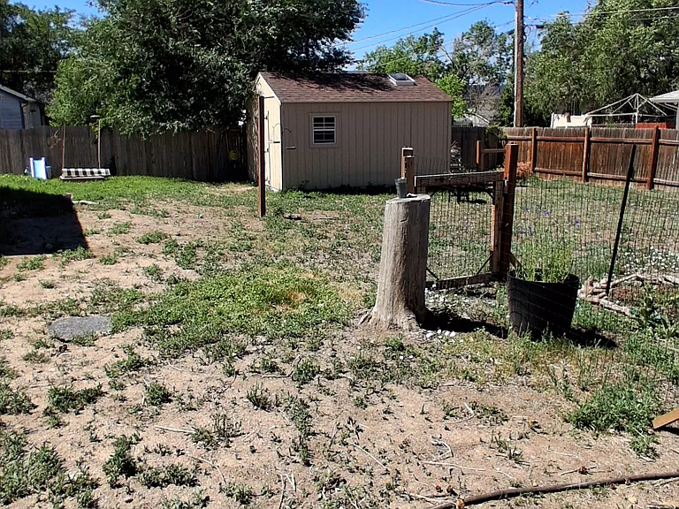 View across the yard