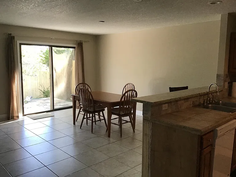 Looking out to patio