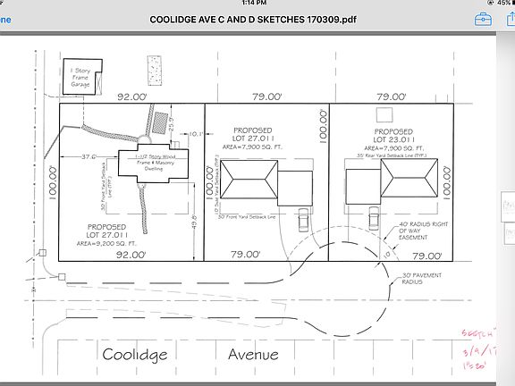 Pending subdivision