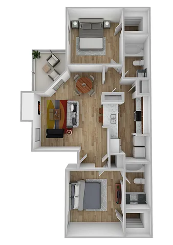 Floor plan Two Bedroom