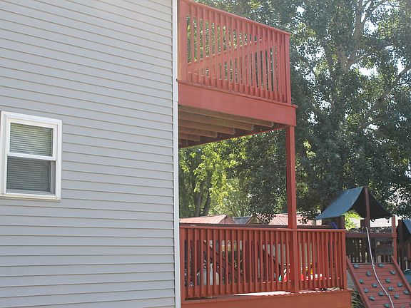 Rear decks and play set