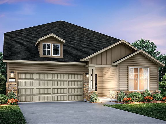 The Keller, a two-story home with 2-car garage, shown with Home Exterior 38