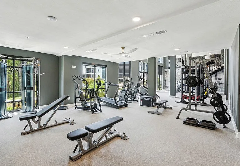 Two-Story Fitness Center with Cardio, Resistance & Free Weights