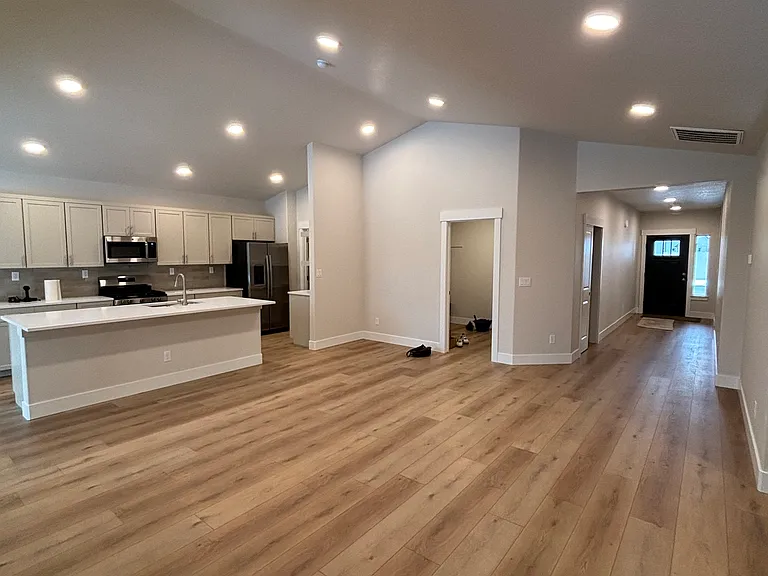 View from fireplace area