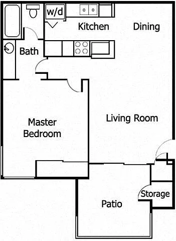 Floor plan One Bedroom B