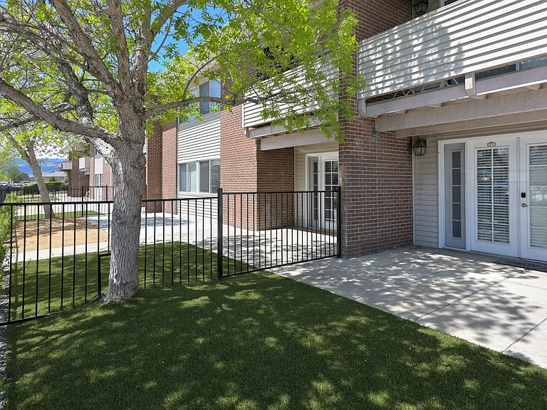 Private patio on select units