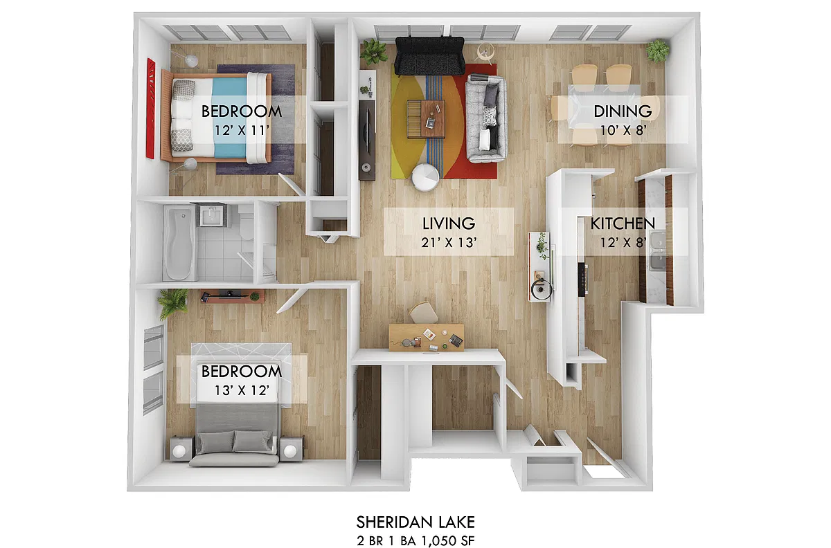 Floor plan Two Bedroom