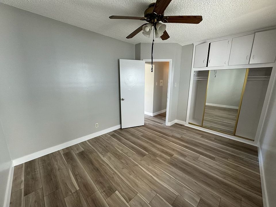 bedroom with new paint and flooring