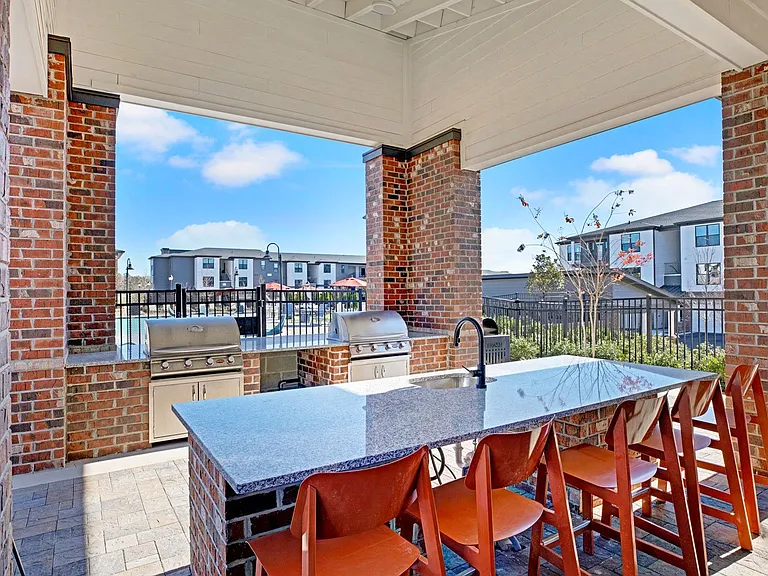 Outdoor Lounge and Grill Station