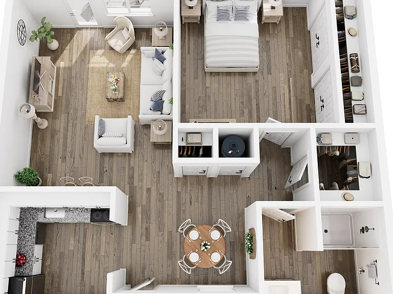 A1 - 1 Bed - 1 Bath - 645 Sq.ft. A1 - 1 Bed - 1 Bath - 645 Sq.ft.