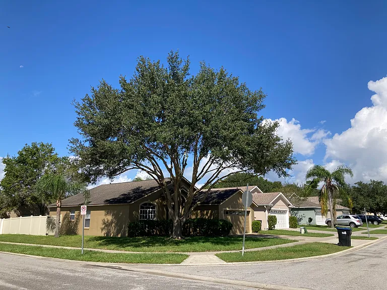 Side view of corner lot