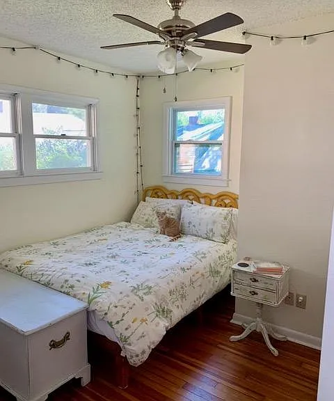 Furniture for perspective in back bedroom.