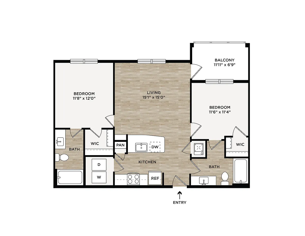 Floor plan B1 - Renovated