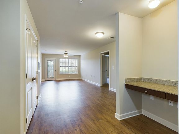 open floorplan with plank flooring