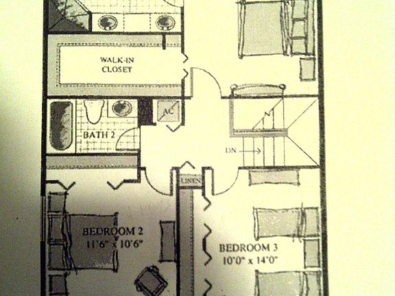 Upstairs floor plan
