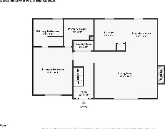 3 bed, 2.5 bath, 1412 sqft, $1,845 — Photo 3