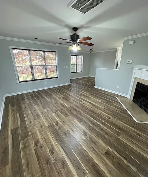 Living Room & fireplace