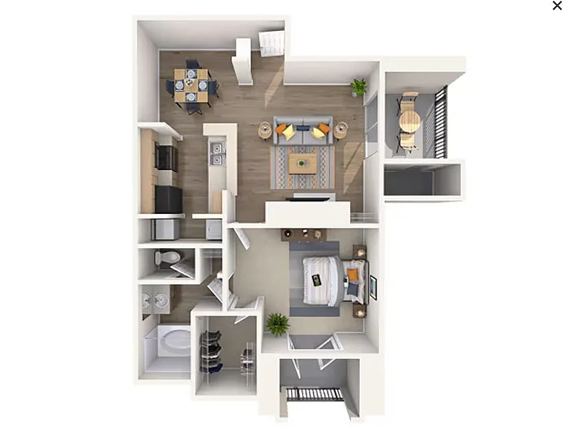 Floor plan 1x1 - Large