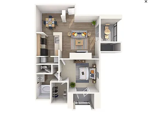 Floor plan 1x1 - Large