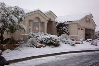 Rare snow in Henderson, Nevada