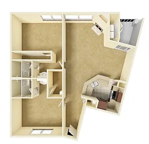 Floor plan 2x2d-M