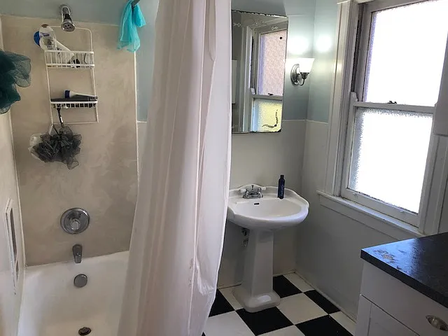 2nd floor full bathroom, Share with one person.
