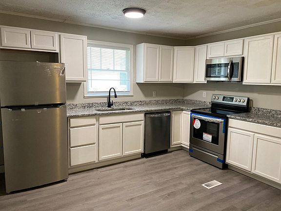 Plenty of new cabinets, built in microwave, new fridge, oven/stove, and dishwasher