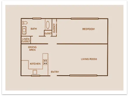 Floor plan JUNIOR 1 BR