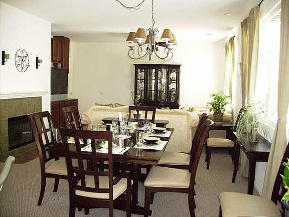 View of dinning area and family room